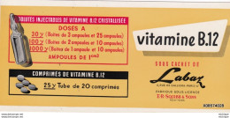 BUVARD  VITAMINE  B 12 10 X 13 Cm - Chemist's