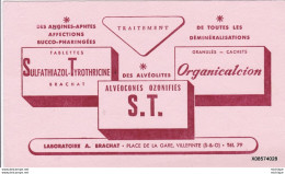 BUVARD   TRAITEMENT DES ANGINES APHTES 21 X 13  Cm - Produits Pharmaceutiques