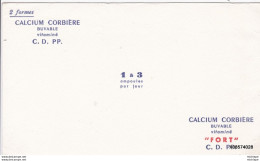 BUVARD  CALCIUM CORBIERE 21cm X 13  Cm - Chemist's