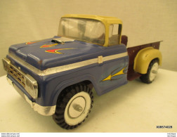 Voiture Miniature 1/??em  - 33 Cm / 11 Cm  PIK UP US Patent  En Tole Lourde  900 Gr Peinture D'origine Bleue T B Etat - Jouets Anciens