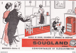 BUVARD MEUBLES DE CUISINE SOUGLAND    21 X 13  Cm - Autres & Non Classés