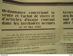 Affiche Ordonnance Concernant - La Vente Et Les Achat De Vivres Est Defendu   - Reimpression - 39 CmX50 - Decorative Weapons