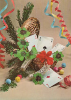 Neujahr Weihnachten PFERDSHOE Vintage Ansichtskarte Postkarte CPSM #PAT964.DE - Neujahr