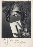 Neujahr Weihnachten BELL Vintage Ansichtskarte Postkarte CPSM #PAT840.DE - Neujahr