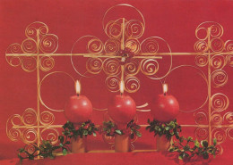 Neujahr Weihnachten KERZE Vintage Ansichtskarte Postkarte CPSM #PAT658.DE - Neujahr