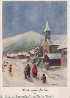 Neujahr Weihnachten PFERD Vintage Ansichtskarte Postkarte CPSM #PAS973.DE - Anno Nuovo