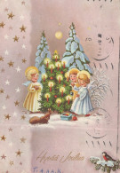 ENGEL WEIHNACHTSFERIEN Feiern & Feste Vintage Ansichtskarte Postkarte CPSM #PAG965.DE - Angels