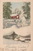 Feliz Año Navidad Vintage Tarjeta Postal CPSMPF #PKG242.ES - Anno Nuovo