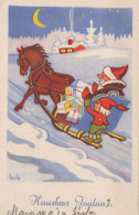 Feliz Año Navidad GNOMO Vintage Tarjeta Postal CPSMPF #PKD869.ES - Neujahr