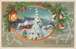 Feliz Año Navidad CAMPANA Vintage Tarjeta Postal CPSMPF #PKD500.ES - Anno Nuovo