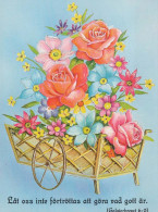 FLORES Vintage Tarjeta Postal CPSM #PBZ103.ES - Fleurs