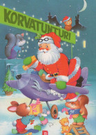 PAPÁ NOEL Feliz Año Navidad Vintage Tarjeta Postal CPSM #PBL387.ES - Santa Claus