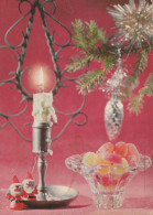 Feliz Año Navidad VELA Vintage Tarjeta Postal CPSM #PBA070.ES - Neujahr