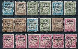 BM-102: GUYANE:  Taxes N°1/12**+12**(3)-12 Obl(3) - Unused Stamps