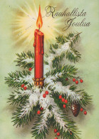 Feliz Año Navidad VELA Vintage Tarjeta Postal CPSM #PBA009.ES - Neujahr