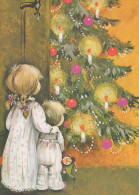 Feliz Año Navidad NIÑOS Vintage Tarjeta Postal CPSM #PAY853.ES - Neujahr
