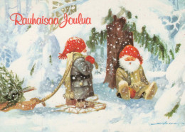 Feliz Año Navidad GNOMO Vintage Tarjeta Postal CPSM #PAY981.ES - New Year