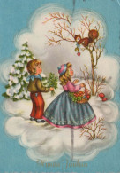 Feliz Año Navidad NIÑOS Vintage Tarjeta Postal CPSM #PAY915.ES - New Year