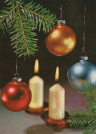 Feliz Año Navidad VELA Vintage Tarjeta Postal CPSM #PAZ374.ES - New Year