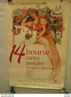 Affiche -   Bourse Cartes Postales  St Julien (Troyes)  - Fevrier 2004 -  40 Cm Sur 60 Cm - Affiches