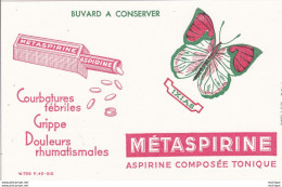 BUVARD METASPIRINE  PAPILLON  IXIAS   14X21 CmTB ETAT - Produits Pharmaceutiques