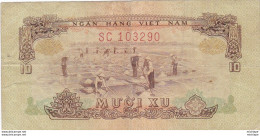 Billet  - Viet - Nam    -  10 Xu  1966 - Viêt-Nam