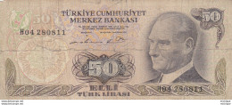 Billet  - Turquie   -  50  Lirasi 1970 - Turkey