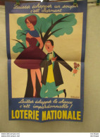 Affiche  Originale 1960 De Bernard Aldebert Pour La Lotterie  Nationale  - 60 Cm Par 40 Cm  Bon état - Posters