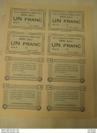 Planche  De  Billets  De  1 Franc  De La Ville De Romilly Sur Seine -1940 - état Neuf - Bonds & Basic Needs