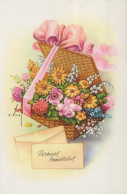 FLOWERS Vintage Ansichtskarte Postkarte CPSMPF #PKG063.DE - Flowers
