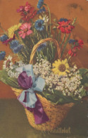 FLOWERS Vintage Ansichtskarte Postkarte CPA #PKE519.DE - Flowers