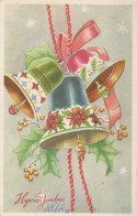 Neujahr Weihnachten BELL Vintage Ansichtskarte Postkarte CPSMPF #PKD502.DE - Neujahr