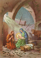 Jungfrau Maria Madonna Jesuskind Weihnachten Religion Vintage Ansichtskarte Postkarte CPSM #PBP888.DE - Virgen Mary & Madonnas