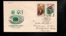 TCHECOSLOVAQUIE AFFRANCHISSEMENT COMPOSE SUR LETTRE POUR LA FRANCE 1964 - Covers & Documents