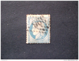 STAMPS FRANCIA 1871 CERES 25 CENT BLUE N.60 B (YVERT) OBLITERE DISTRETTO 396 - 1871-1875 Cérès