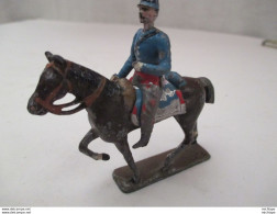 Militaire - Cavalier Et Cheval En Plomb - Jouet Du Début 20 Em - Toy Memorabilia