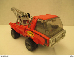 Camion Grue Miniature En Tole Et Plastique - JOUSTRA - Goliath - Roule - 28 Cm Sur 11 Cm - 700 Gr - Other & Unclassified