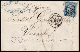 1866 France Postally Travelled Cover - 1862 Napoléon III