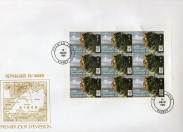 Niger 1998, Year Of The Tiger, Scout, Sheetlet In FDC - Raubkatzen