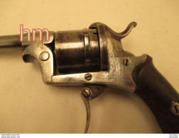 Revolver A Système 7 Mm A Broche Type Galand Poinçon E L G Et M étoilé Voir Les Photos - Sammlerwaffen