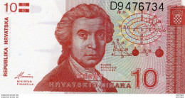 Croatie CROATIA Billet 10 DINARA 1993  NEUF - Kroatien