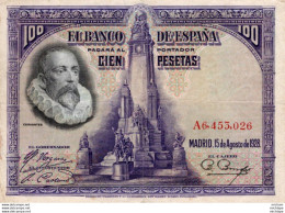 BILLET - ESPAGNE - 100 Pesetas  1928 - 100 Peseten