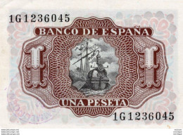 BILLET - ESPAGNE - 1 Pesetas  1953  Parfait état - 5 Pesetas