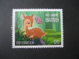 Österreich 2023- 100 Jahre Bambi, Nennwert 120 Ct. ** Ungebraucht - Unused Stamps