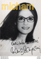 N°1401 SIGNATURE SUR CARTE POSTAL DE NANA MOUSKOURI  10X15 - Sonstige & Ohne Zuordnung