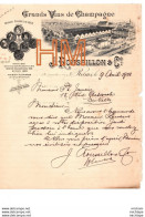 1903 - 51   REIMS  - Facture - Lettre  A  Entête    - GRANDS VINS DE CHAMPAGNE  -  J . ROUSSILLON - 1900 – 1949