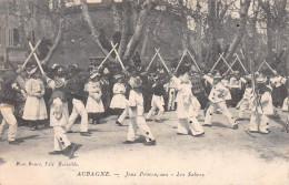 AUBAGNE (Bouches-du-Rhône) - Jeux Provençaux - Les Sabres - Voyagé 1908 (2 Scans) - Aubagne
