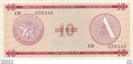 Cuba 10 Diez  Pesos Certificado De  Divisa - Cuba