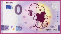 0-Euro XETU 01 2023 SNOOPY - Essais Privés / Non-officiels