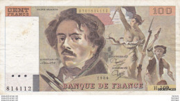 100 Francs  Delacroix  1986 H 109 - 100 F 1978-1995 ''Delacroix''